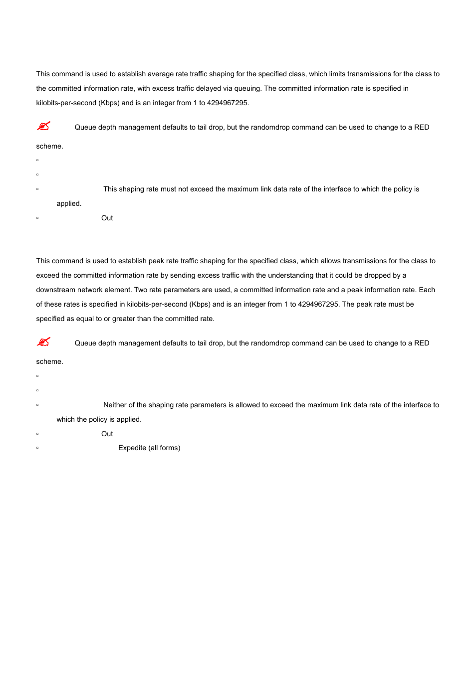 14 shape bps-average, 15 shape bps-peak | PLANET WGS3-2820 User Manual | Page 395 / 528
