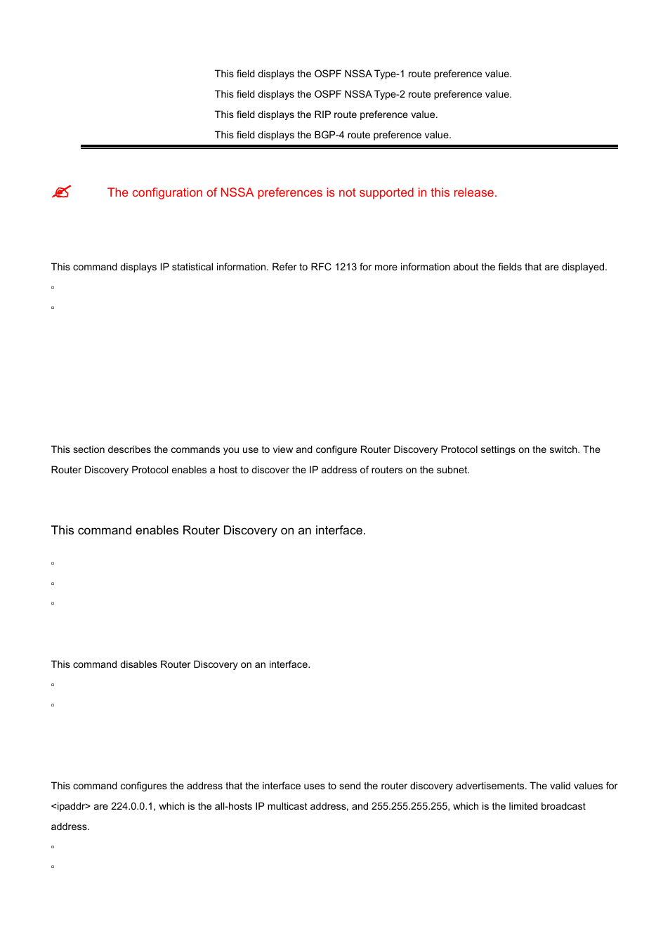 26 show ip stats, 3 router discovery protocol commands, 1 ip irdp | 2 ip irdp address | PLANET WGS3-2820 User Manual | Page 442 / 528
