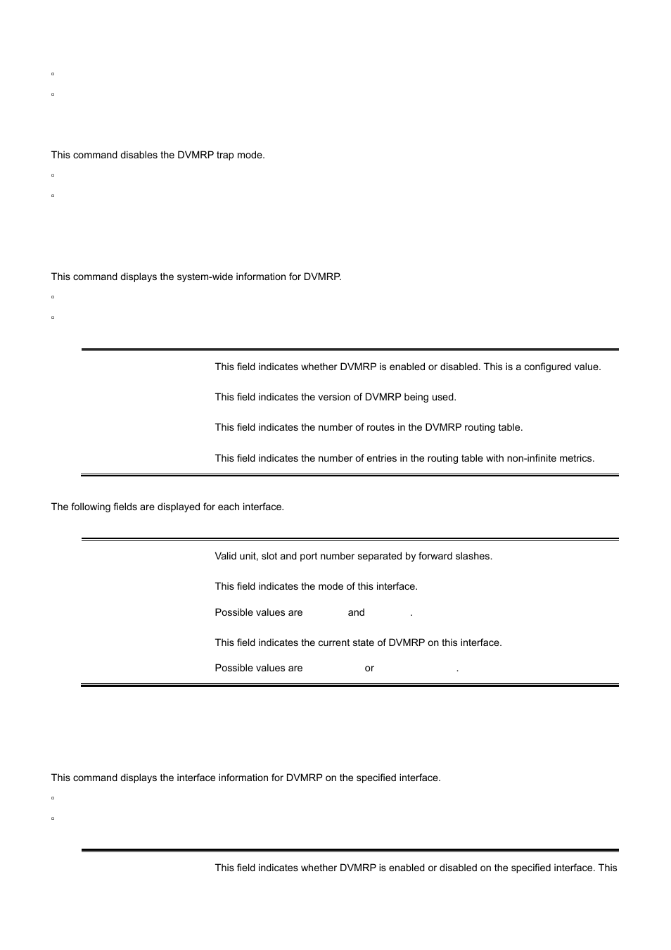 4 show ip dvmrp, 5 show ip dvmrp interface, No ip dvmrp trapflags | PLANET WGS3-2820 User Manual | Page 496 / 528