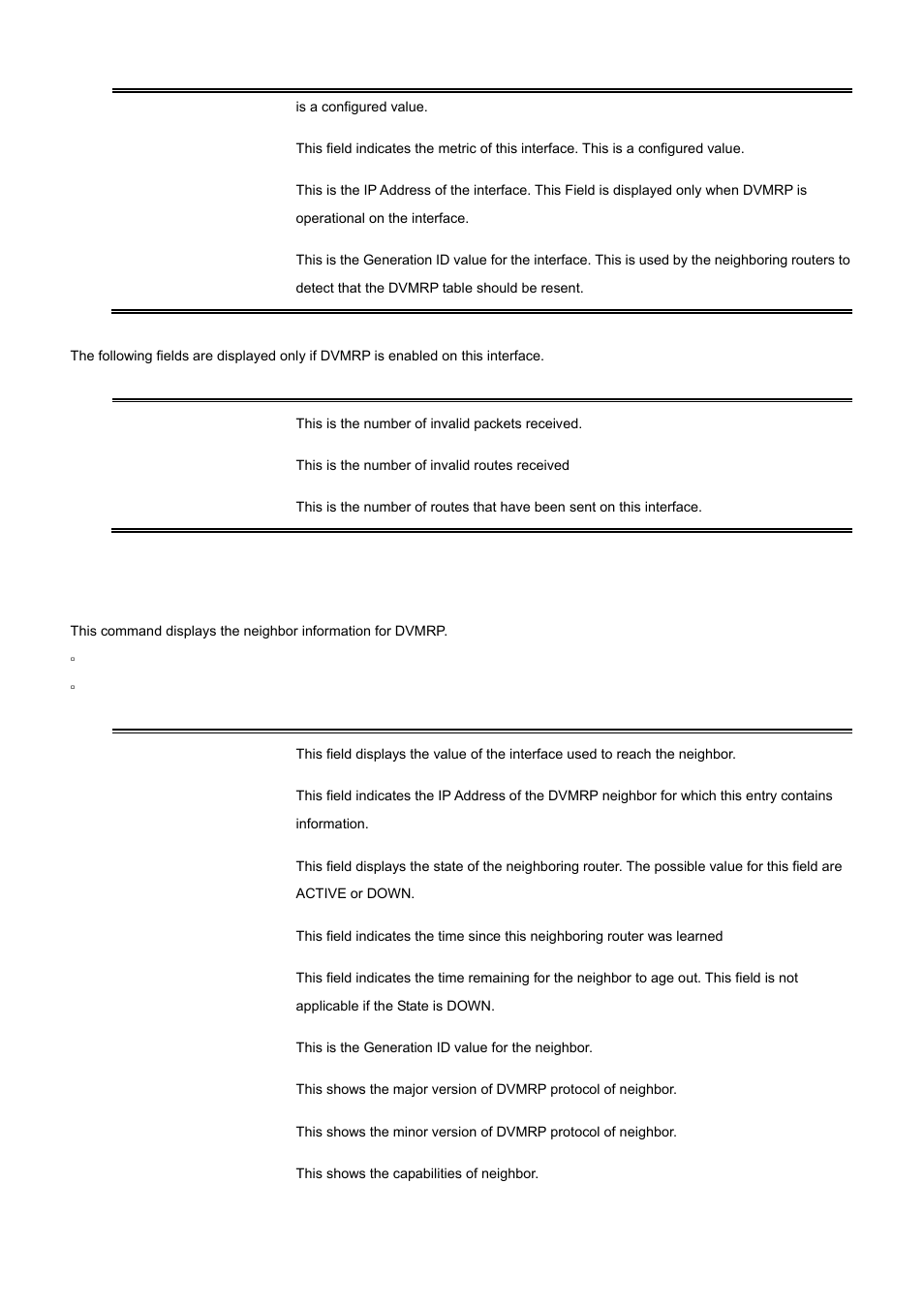 6 show ip dvmrp neighbor | PLANET WGS3-2820 User Manual | Page 497 / 528