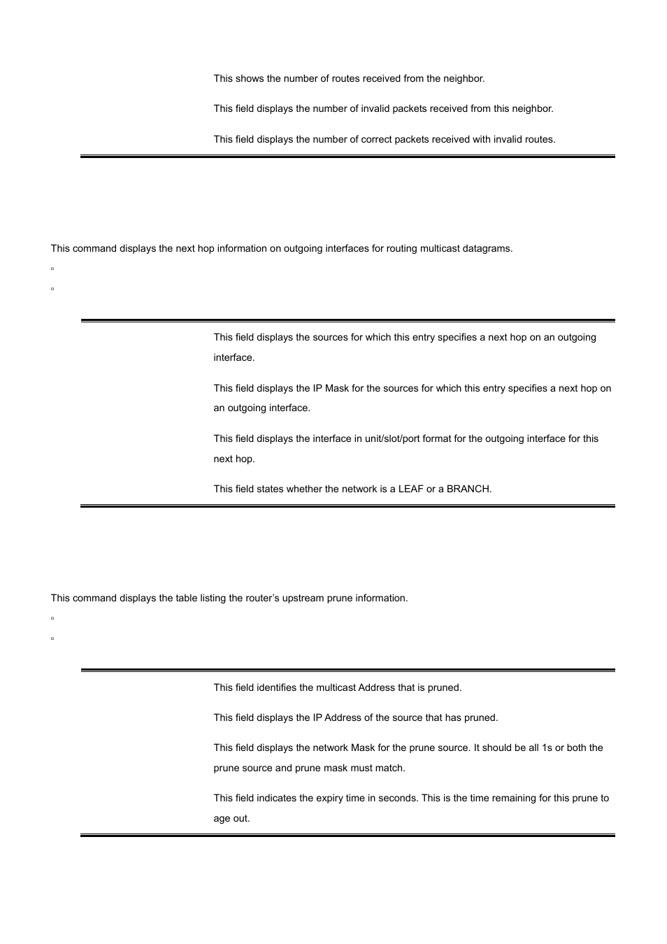 7 show ip dvmrp nexthop, 8 show ip dvmrp prune | PLANET WGS3-2820 User Manual | Page 498 / 528