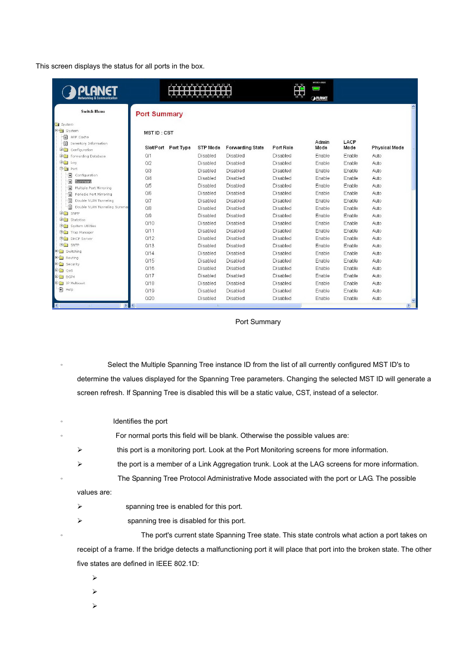 PLANET WGS3-2820 User Manual | Page 61 / 528