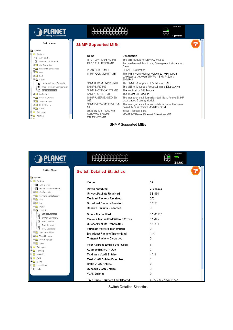 8 statistics | PLANET WGS3-2820 User Manual | Page 68 / 528