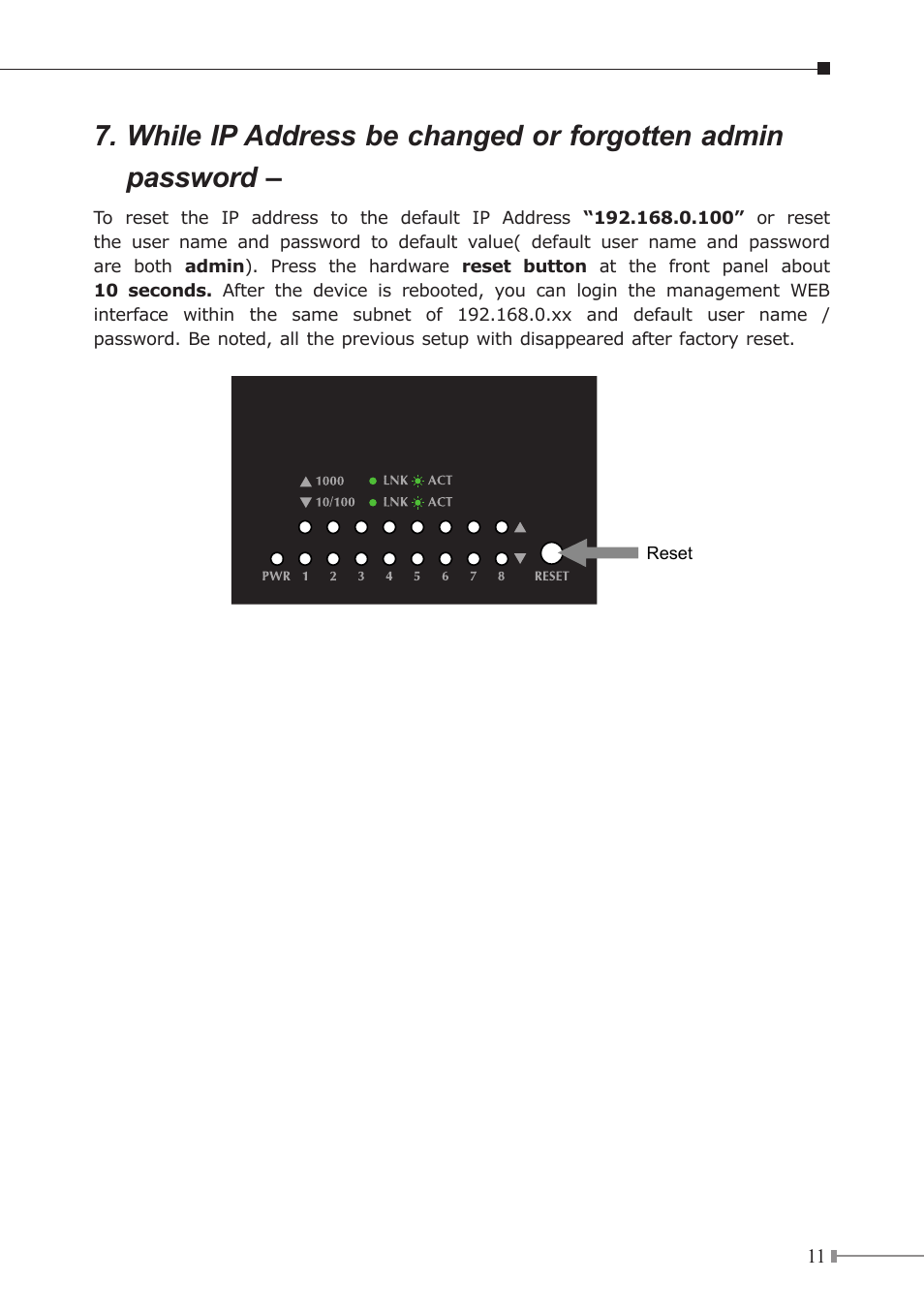 PLANET WGSD-10020 User Manual | Page 11 / 12