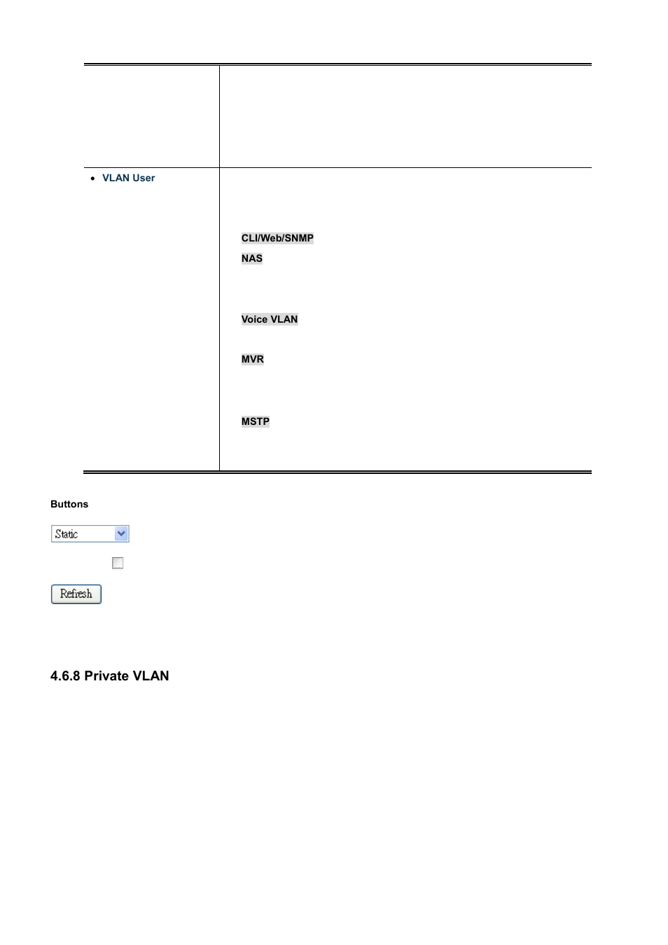 8 private vlan | PLANET WGSD-10020 User Manual | Page 120 / 556