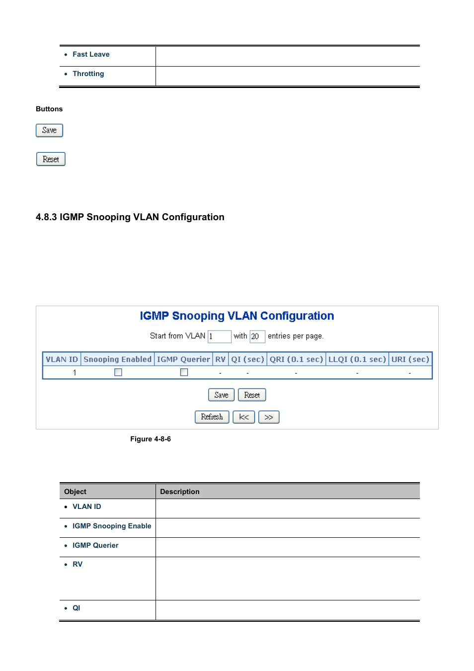 3 igmp snooping vlan configuration | PLANET WGSD-10020 User Manual | Page 159 / 556