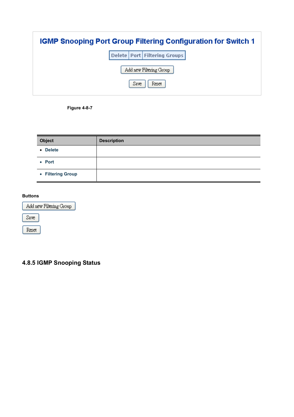 5 igmp snooping status | PLANET WGSD-10020 User Manual | Page 161 / 556
