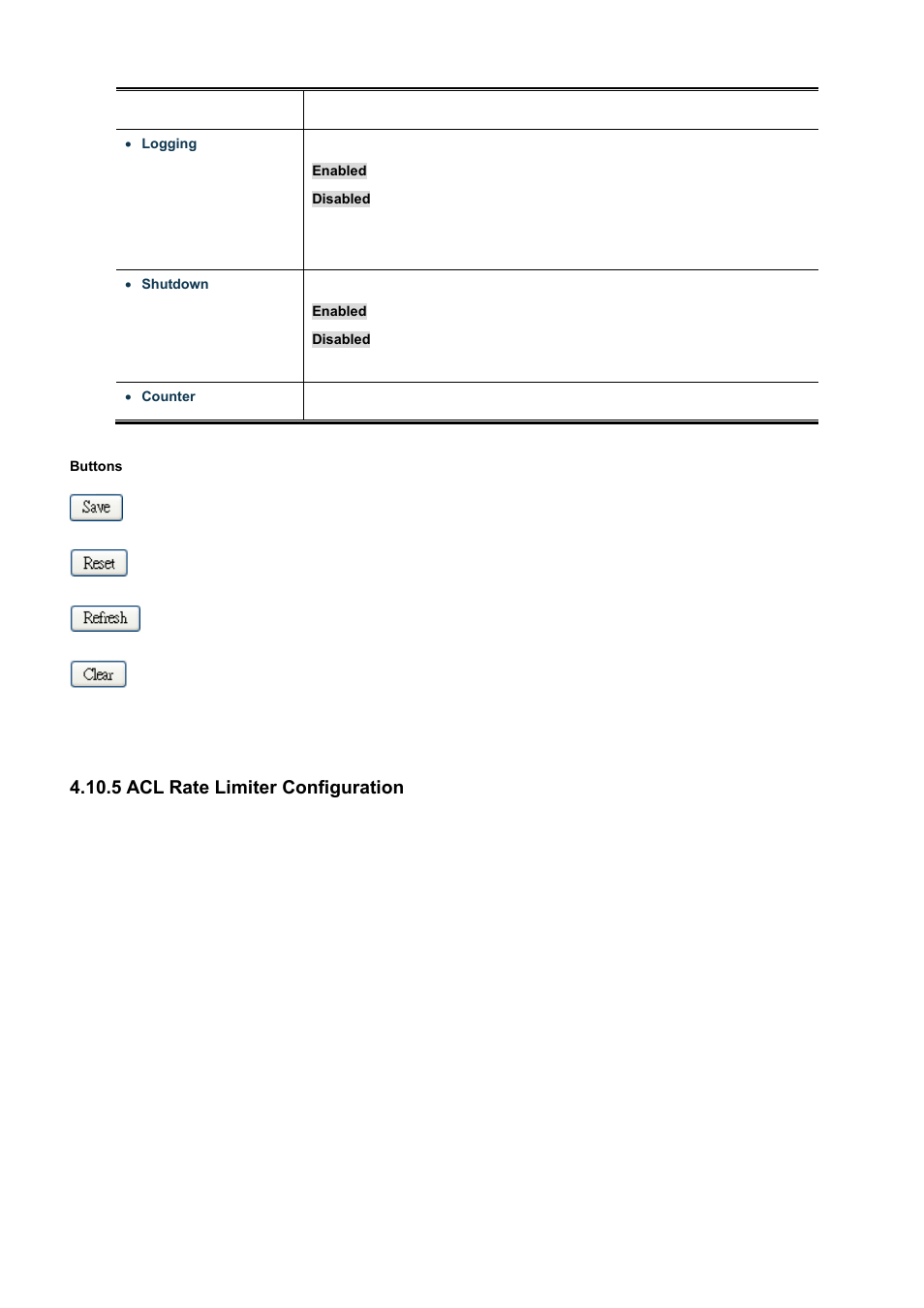 5 acl rate limiter configuration | PLANET WGSD-10020 User Manual | Page 214 / 556