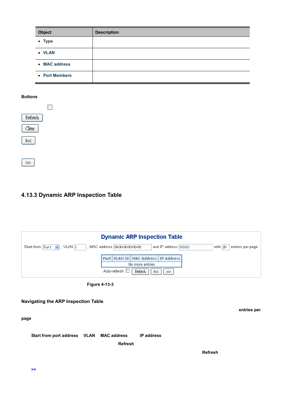 3 dynamic arp inspection table | PLANET WGSD-10020 User Manual | Page 279 / 556