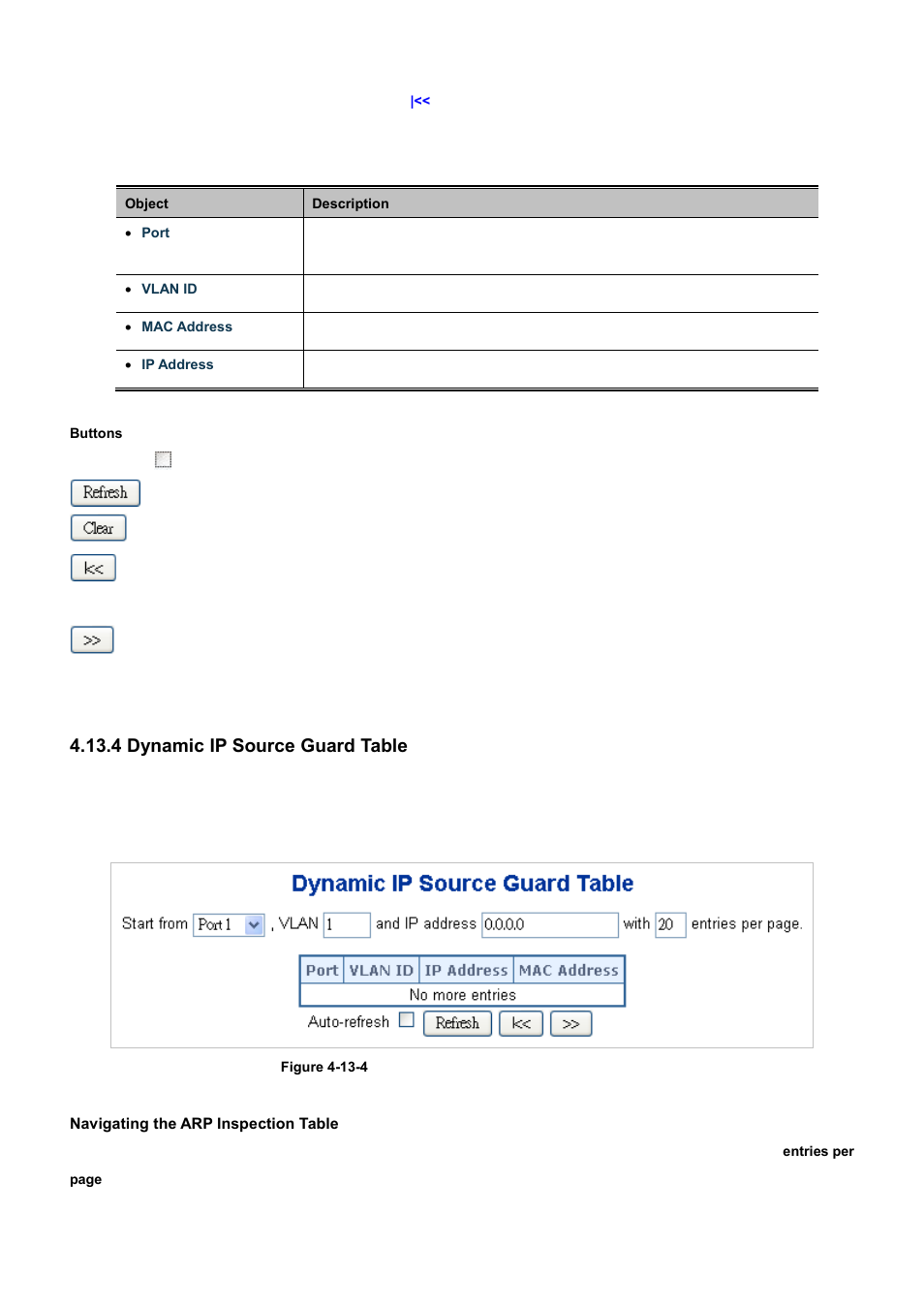 4 dynamic ip source guard table | PLANET WGSD-10020 User Manual | Page 280 / 556