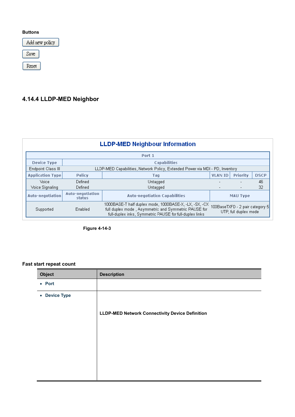 4 lldp-med neighbor | PLANET WGSD-10020 User Manual | Page 291 / 556