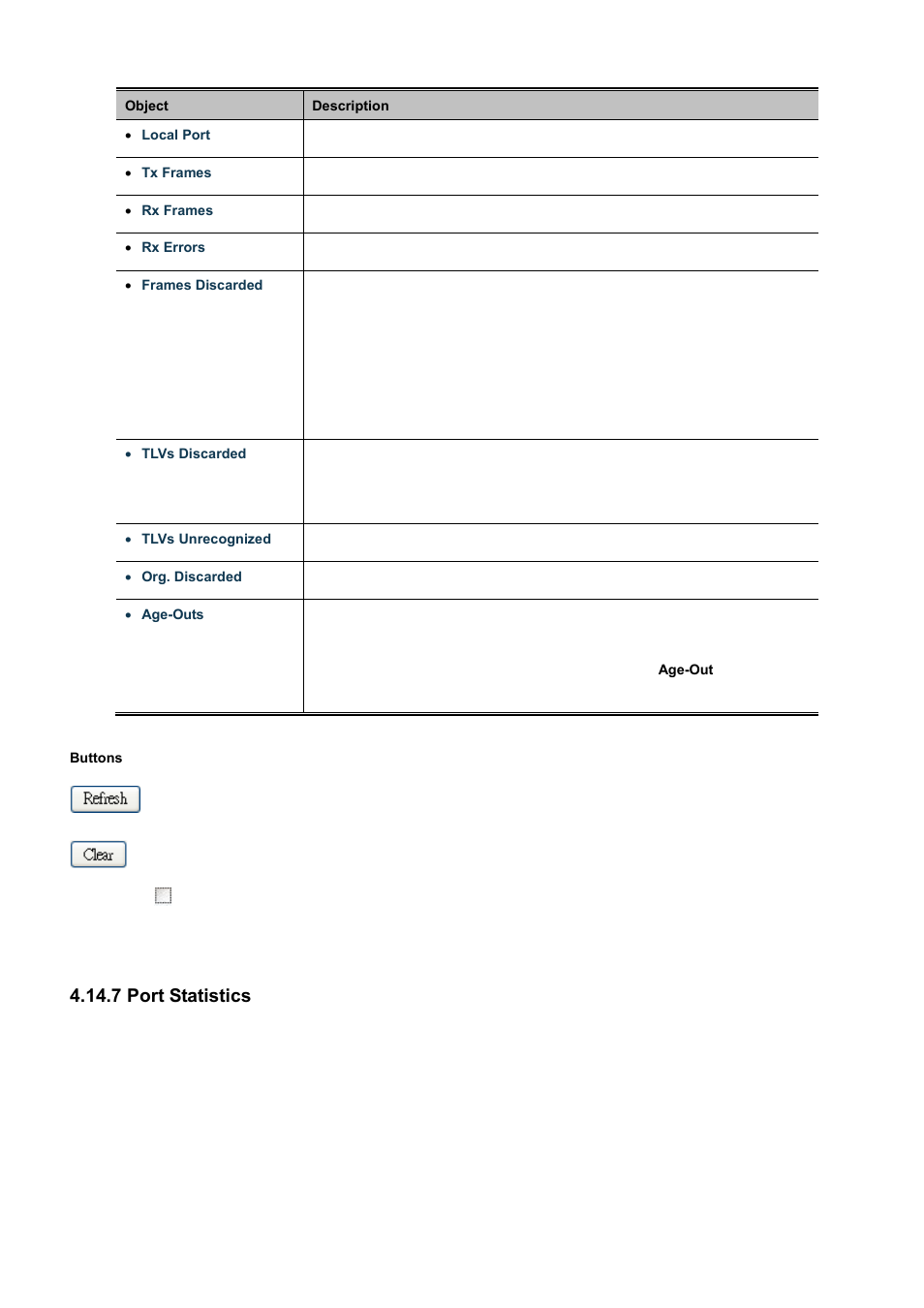 7 port statistics | PLANET WGSD-10020 User Manual | Page 297 / 556