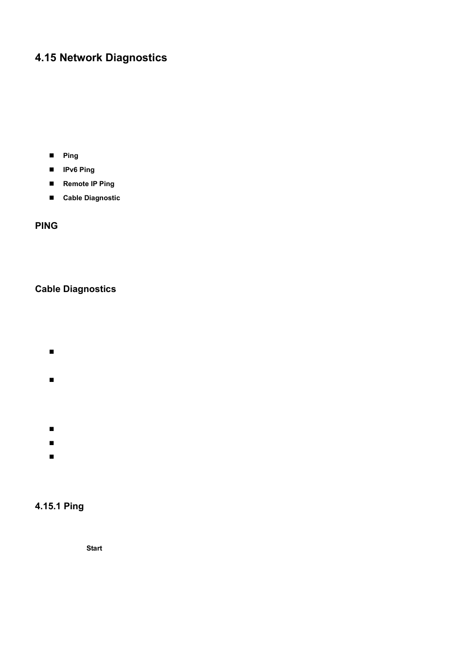 15 network diagnostics, 1 ping, Ping | Cable diagnostics | PLANET WGSD-10020 User Manual | Page 300 / 556