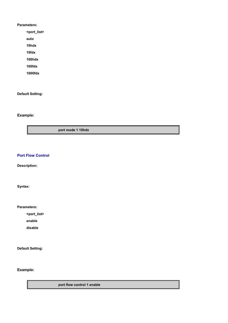 Port flow control | PLANET WGSD-10020 User Manual | Page 340 / 556