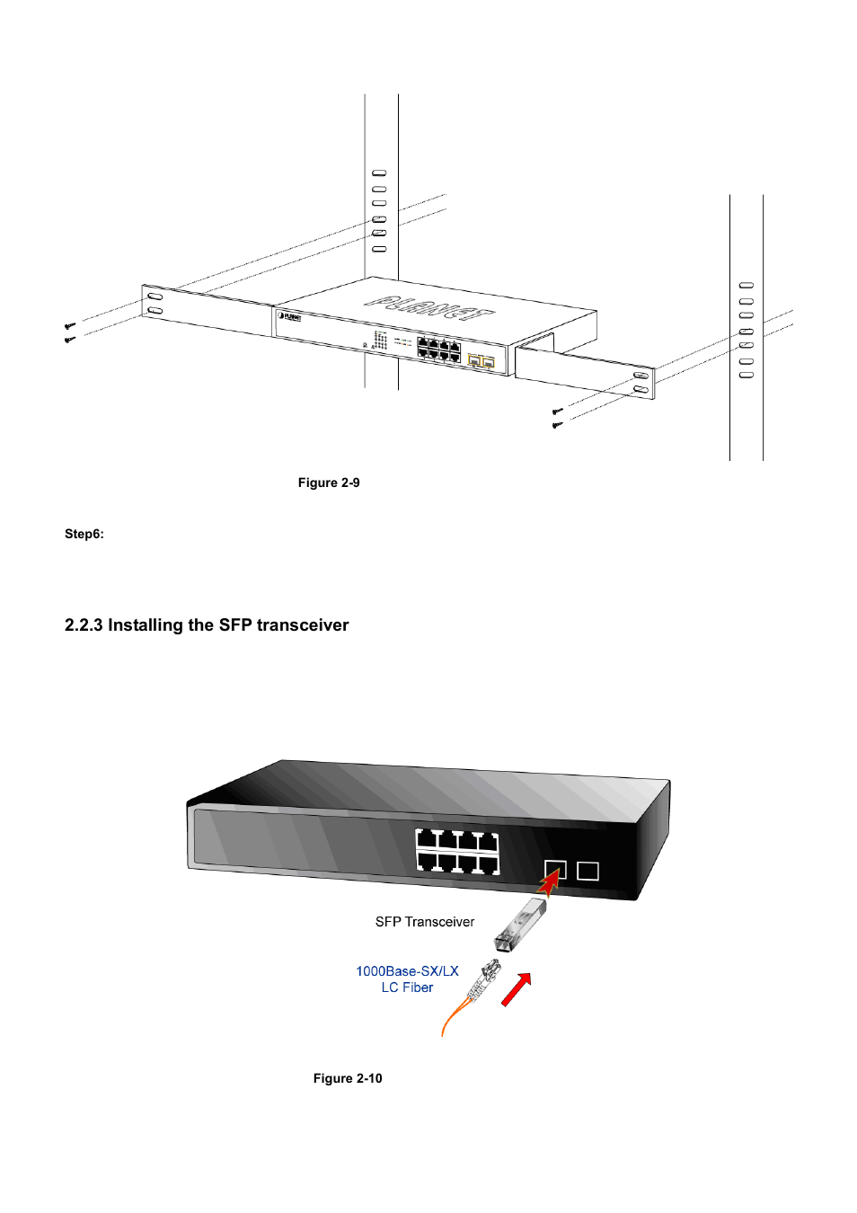 3 installing the sfp transceiver | PLANET WGSD-10020 User Manual | Page 35 / 556