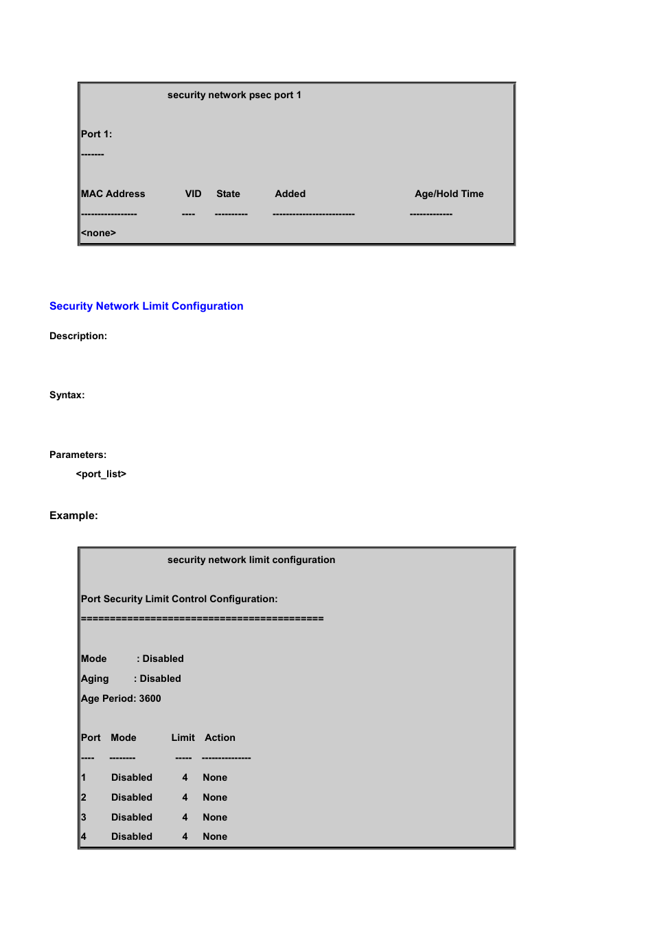 Security network limit configuration | PLANET WGSD-10020 User Manual | Page 395 / 556