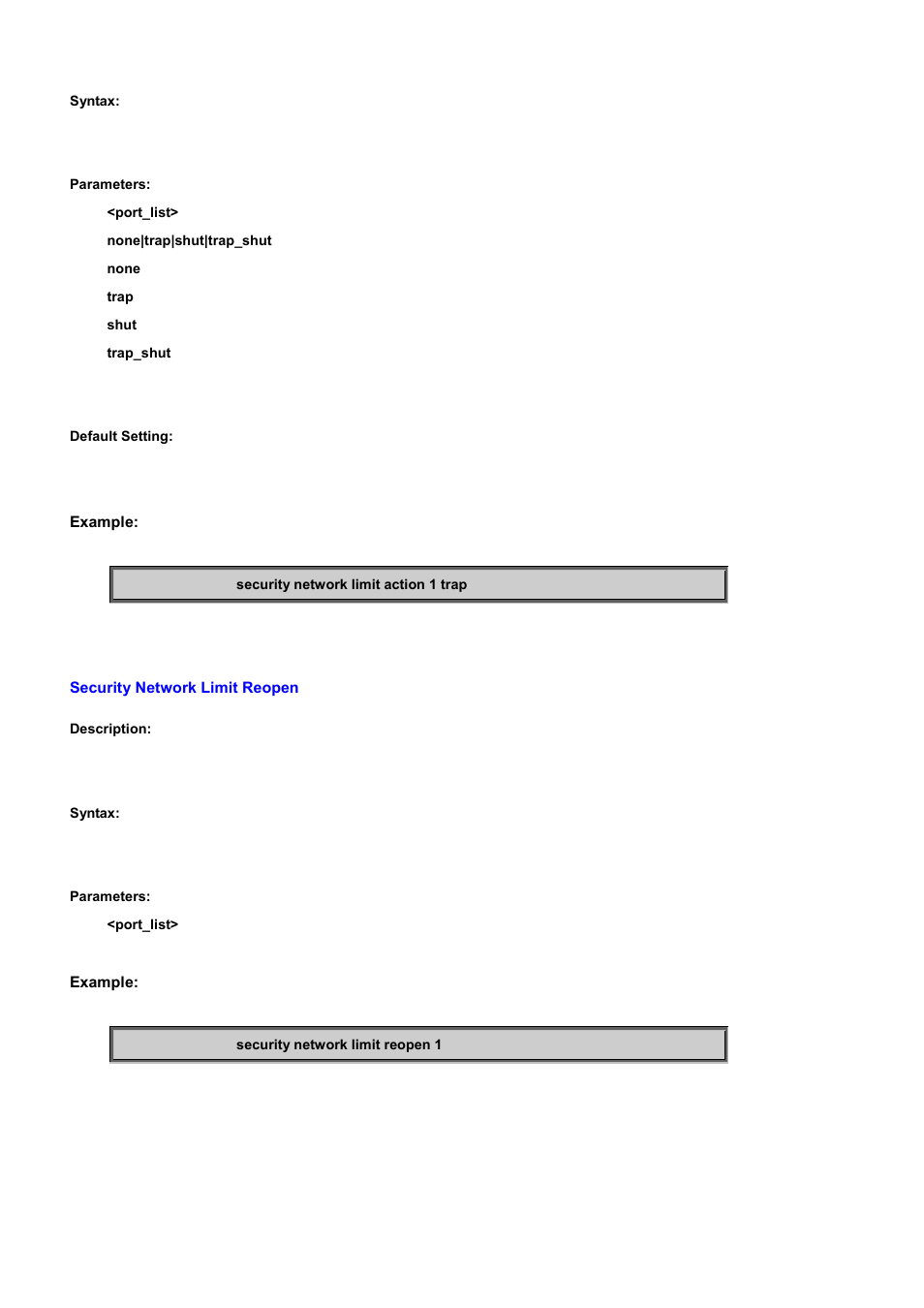 Security network limit reopen | PLANET WGSD-10020 User Manual | Page 399 / 556
