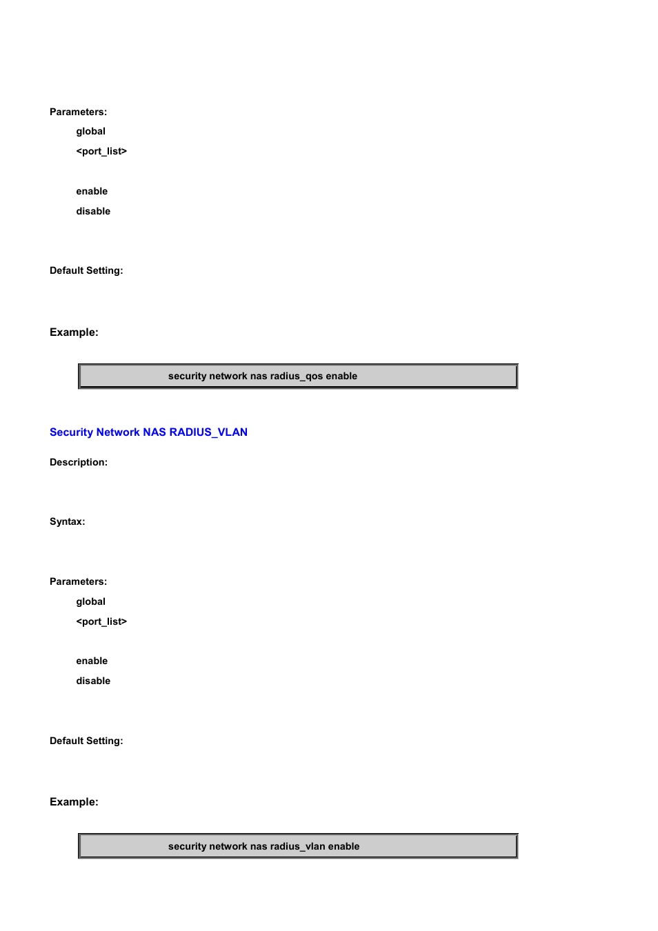Security network nas radius_vlan | PLANET WGSD-10020 User Manual | Page 405 / 556