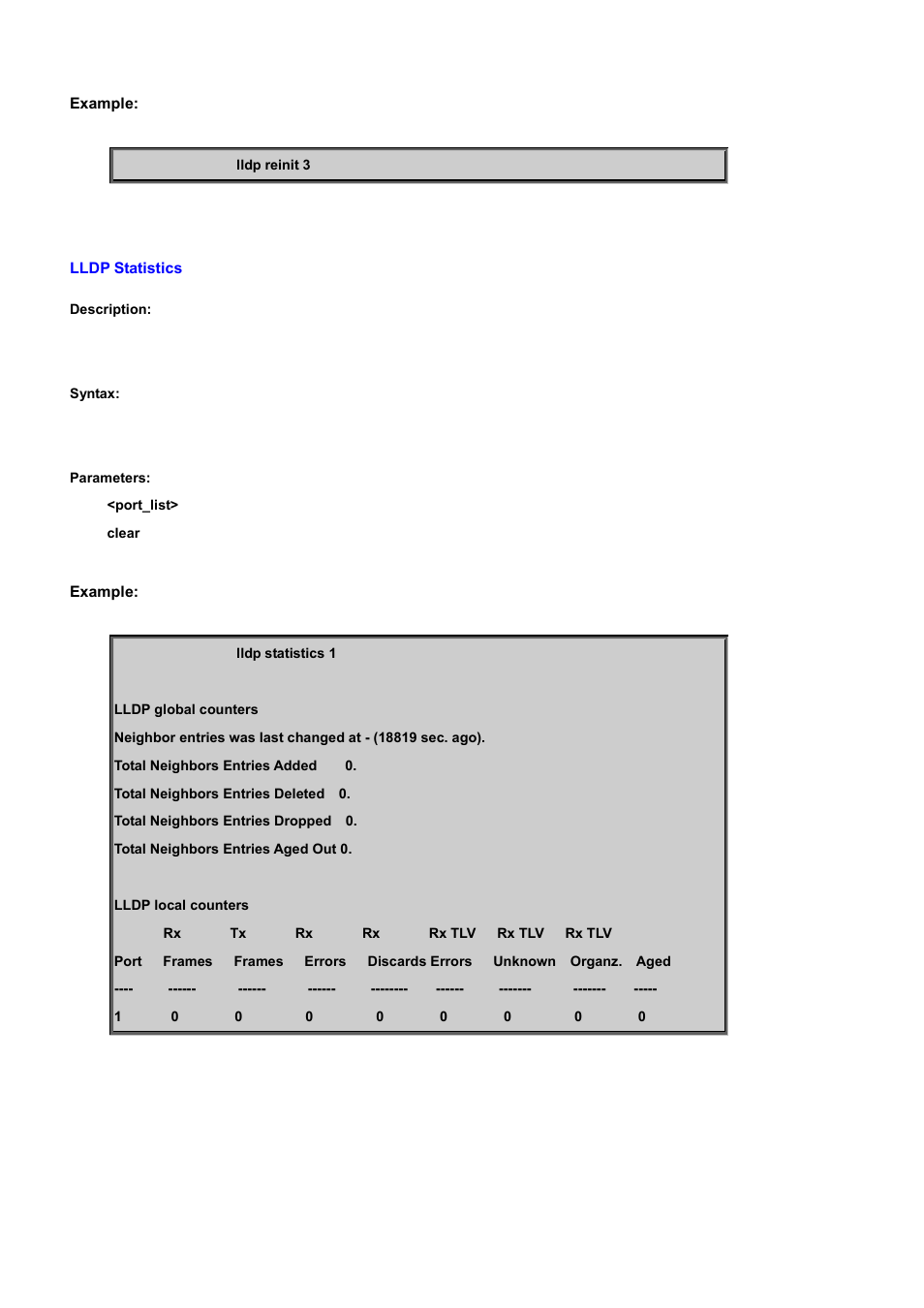 Lldp statistics | PLANET WGSD-10020 User Manual | Page 455 / 556