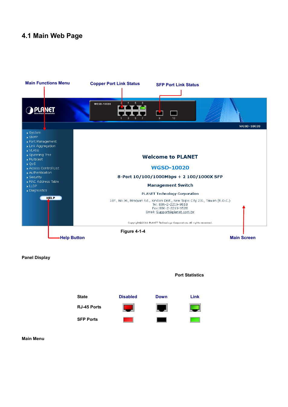 1 main web page | PLANET WGSD-10020 User Manual | Page 46 / 556