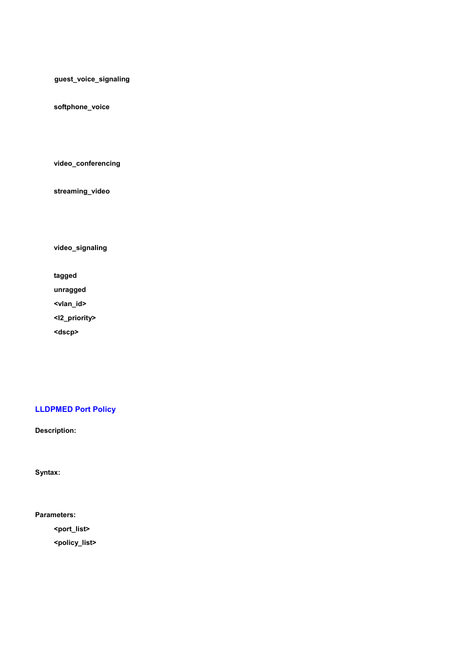 Lldpmed port policy | PLANET WGSD-10020 User Manual | Page 460 / 556