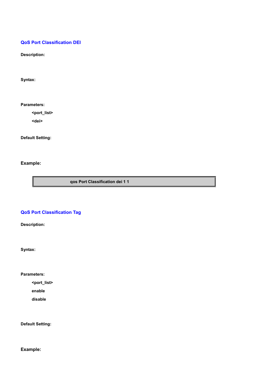 Qos port classification dei, Qos port classification tag | PLANET WGSD-10020 User Manual | Page 475 / 556