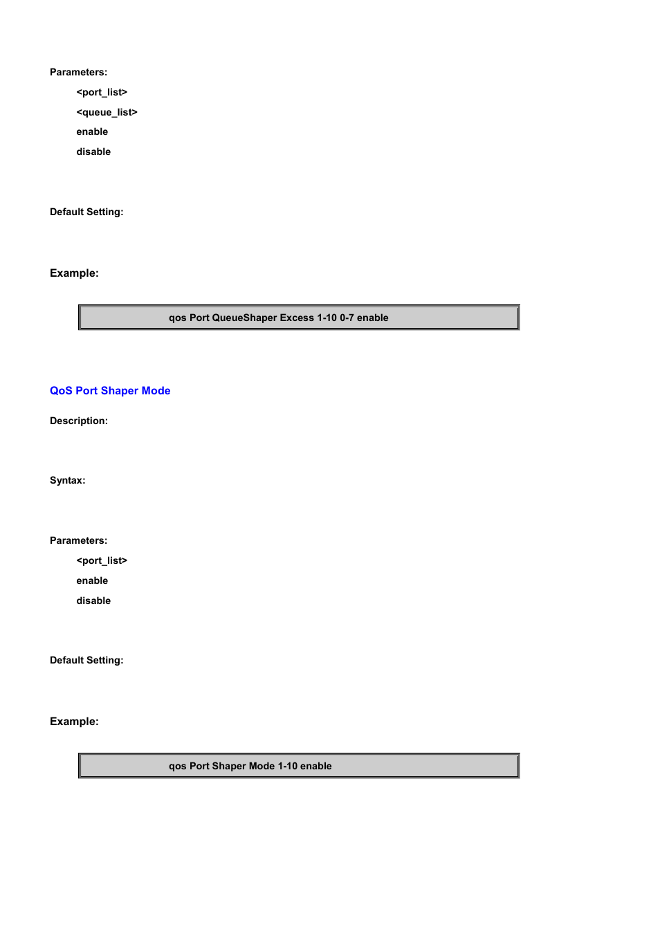 Qos port shaper mode | PLANET WGSD-10020 User Manual | Page 481 / 556