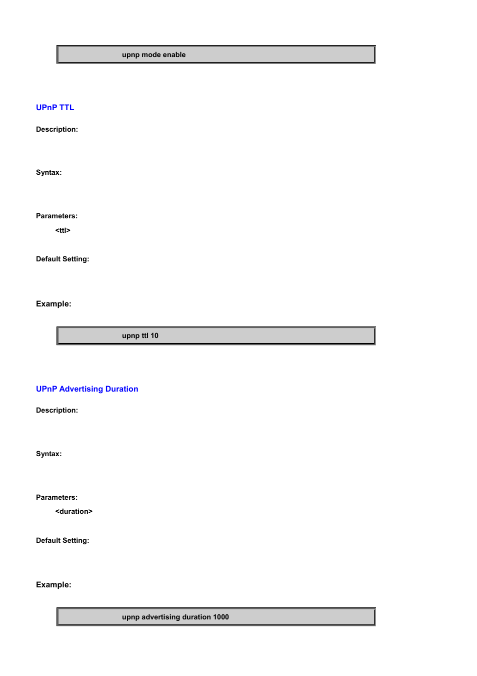 Upnp ttl, Upnp advertising duration | PLANET WGSD-10020 User Manual | Page 499 / 556