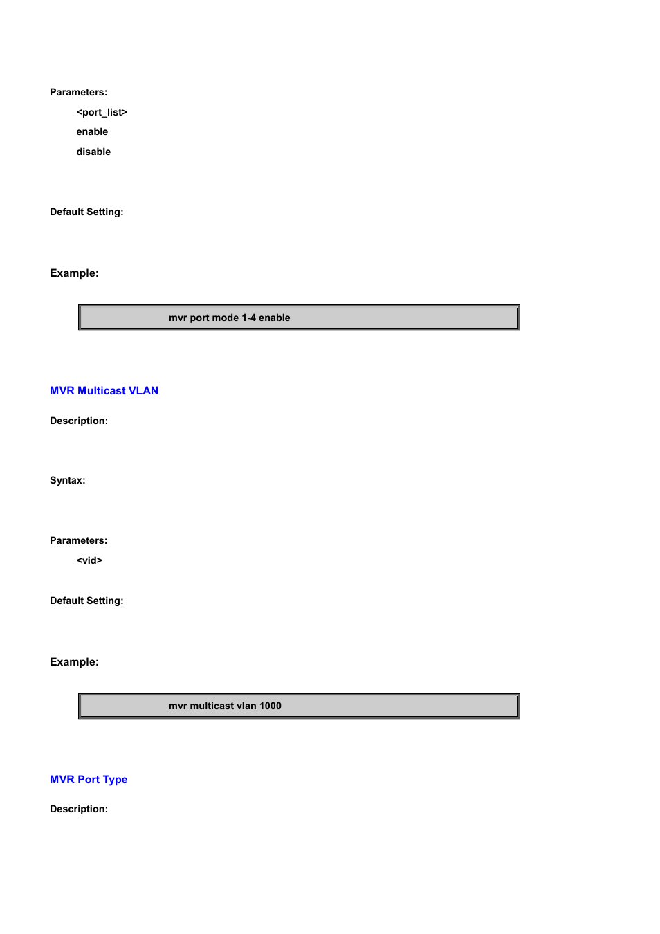 Mvr multicast vlan, Mvr port type | PLANET WGSD-10020 User Manual | Page 502 / 556