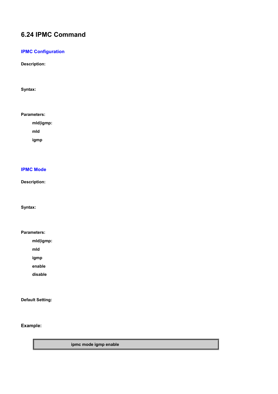 24 ipmc command, Ipmc configuration, Ipmc mode | PLANET WGSD-10020 User Manual | Page 511 / 556