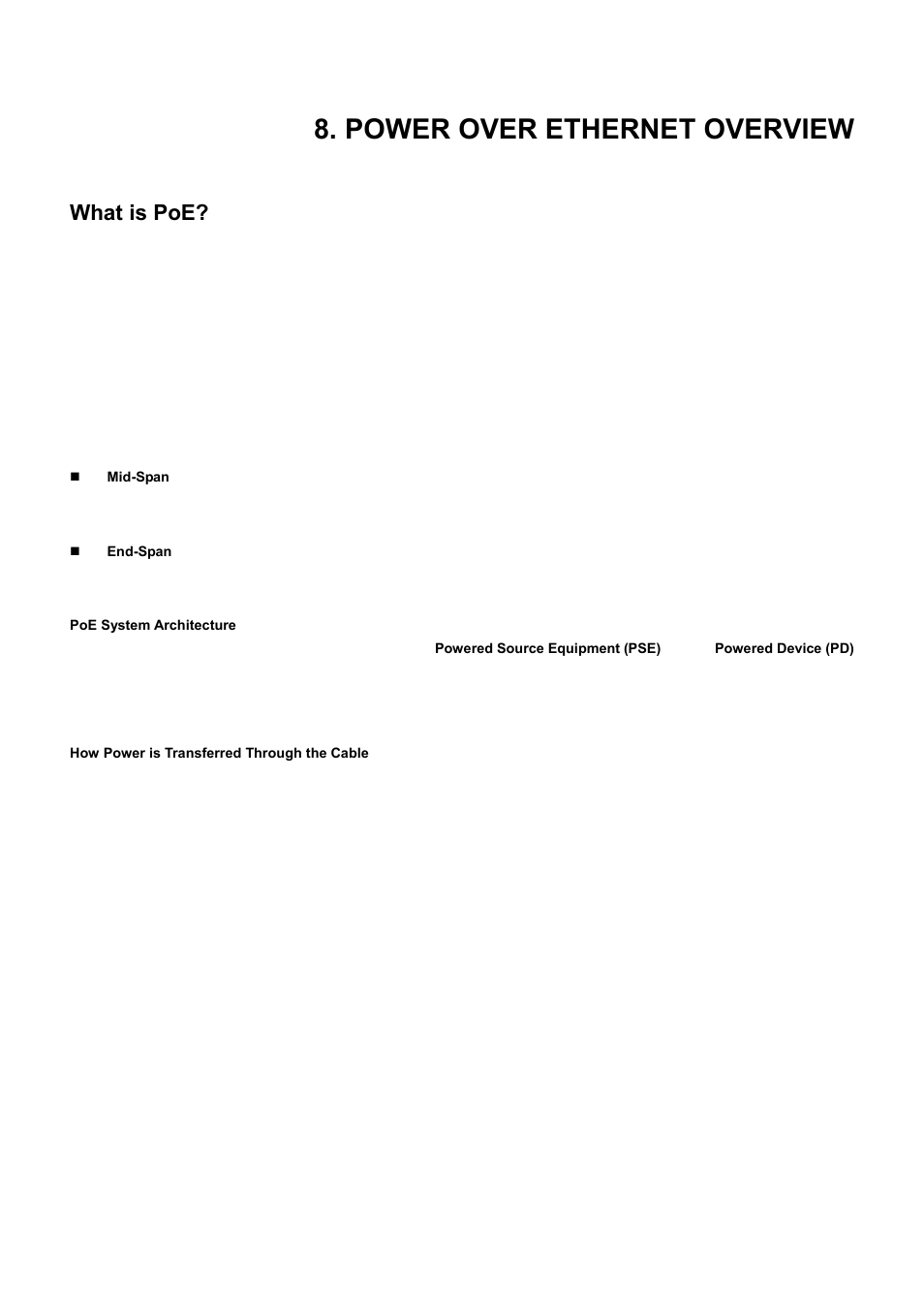Power over ethernet overview, What is poe | PLANET WGSD-10020 User Manual | Page 529 / 556