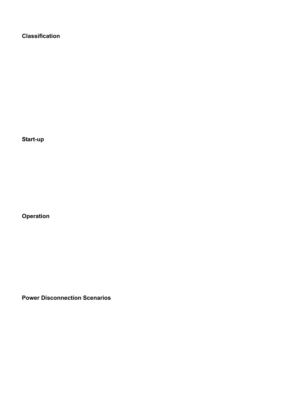 Classification, Start-up, Operation | Power disconnection scenarios | PLANET WGSD-10020 User Manual | Page 532 / 556