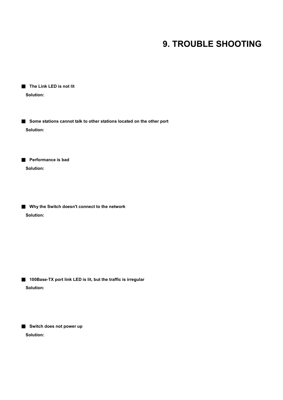 Trouble shooting | PLANET WGSD-10020 User Manual | Page 534 / 556