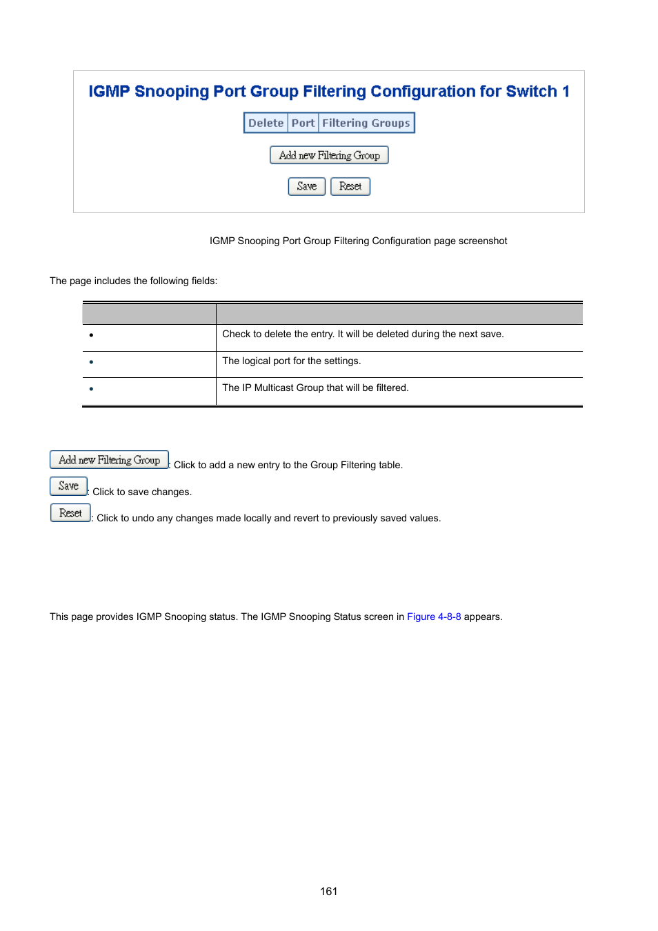 5 igmp snooping status | PLANET WGSD-10020 User Manual | Page 161 / 557