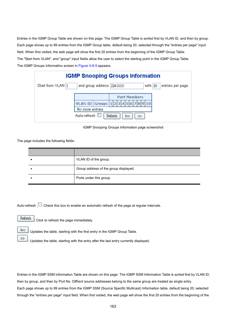 6 igmp group information, 7 igmpv3 information | PLANET WGSD-10020 User Manual | Page 163 / 557