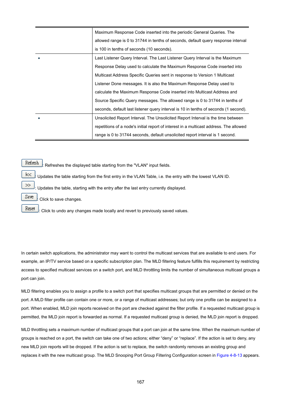 10 mld snooping port group filtering | PLANET WGSD-10020 User Manual | Page 167 / 557