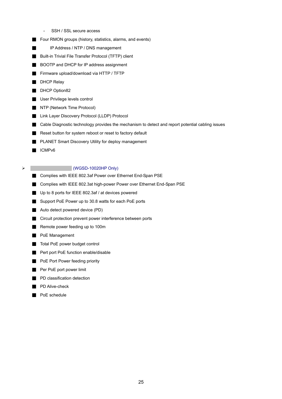 PLANET WGSD-10020 User Manual | Page 25 / 557