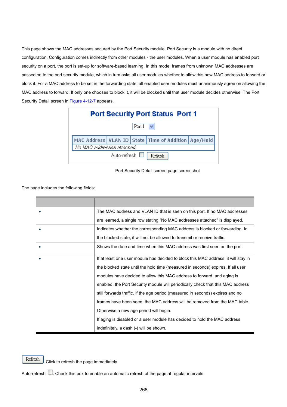 7 port security detail | PLANET WGSD-10020 User Manual | Page 268 / 557