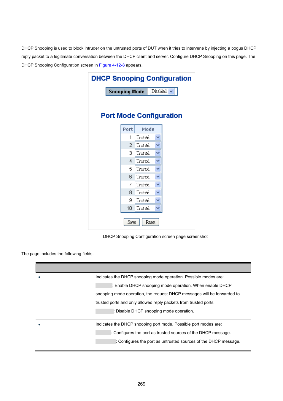 8 dhcp snooping | PLANET WGSD-10020 User Manual | Page 269 / 557