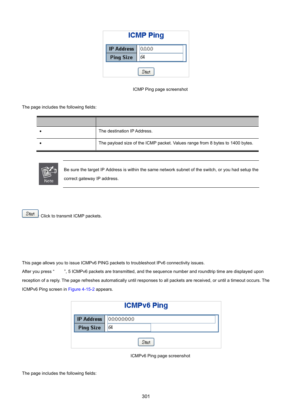 2 ipv6 ping | PLANET WGSD-10020 User Manual | Page 301 / 557