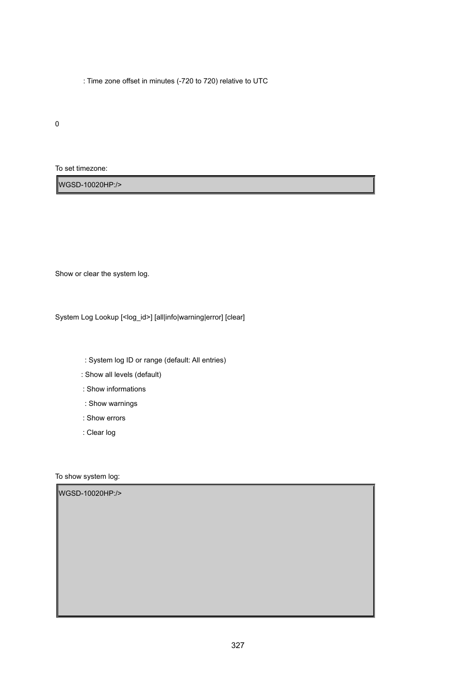 System log lookup | PLANET WGSD-10020 User Manual | Page 327 / 557