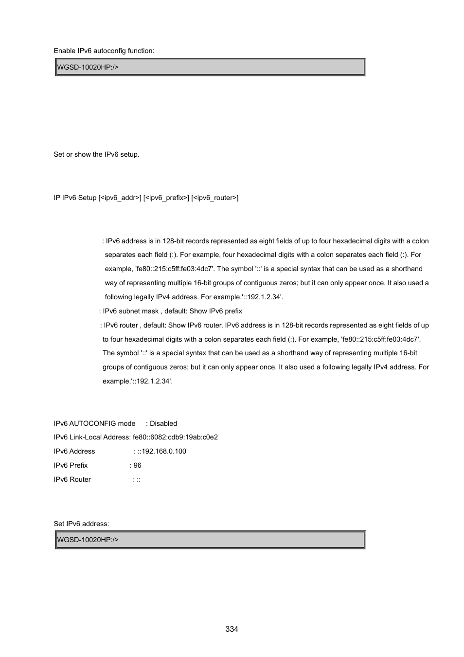 Ipv6 setup | PLANET WGSD-10020 User Manual | Page 334 / 557