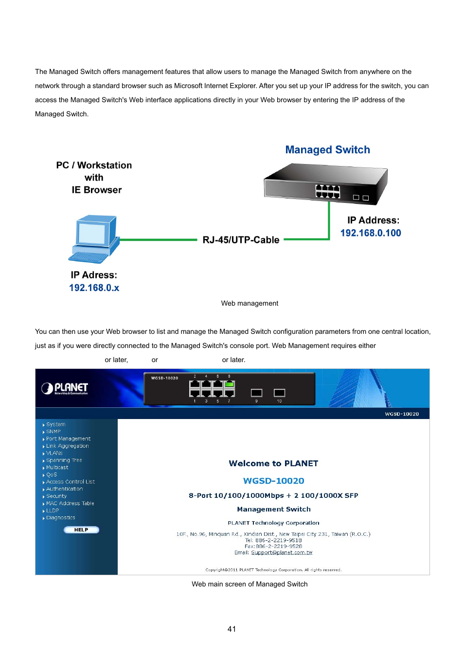 4 web management | PLANET WGSD-10020 User Manual | Page 41 / 557