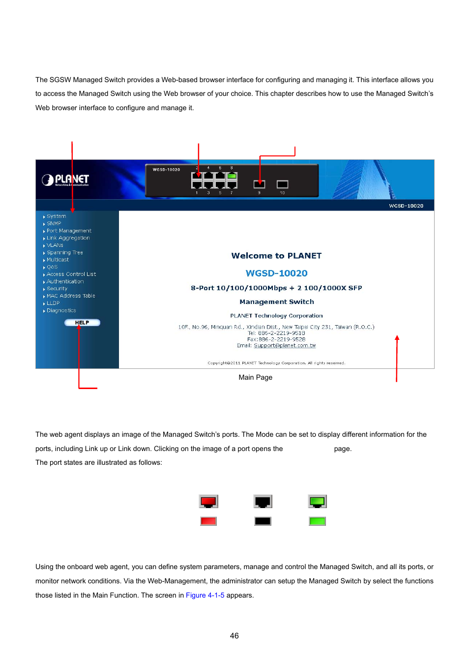 1 main web page | PLANET WGSD-10020 User Manual | Page 46 / 557