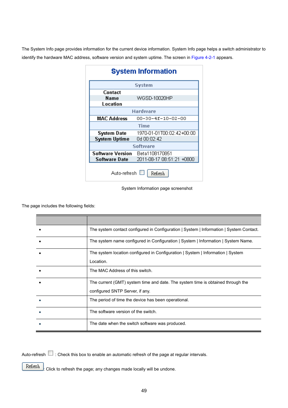 1 system information | PLANET WGSD-10020 User Manual | Page 49 / 557