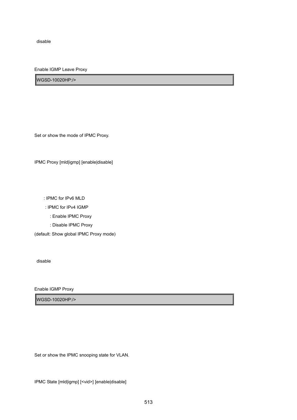 Ipmc proxy, Ipmc state | PLANET WGSD-10020 User Manual | Page 513 / 557