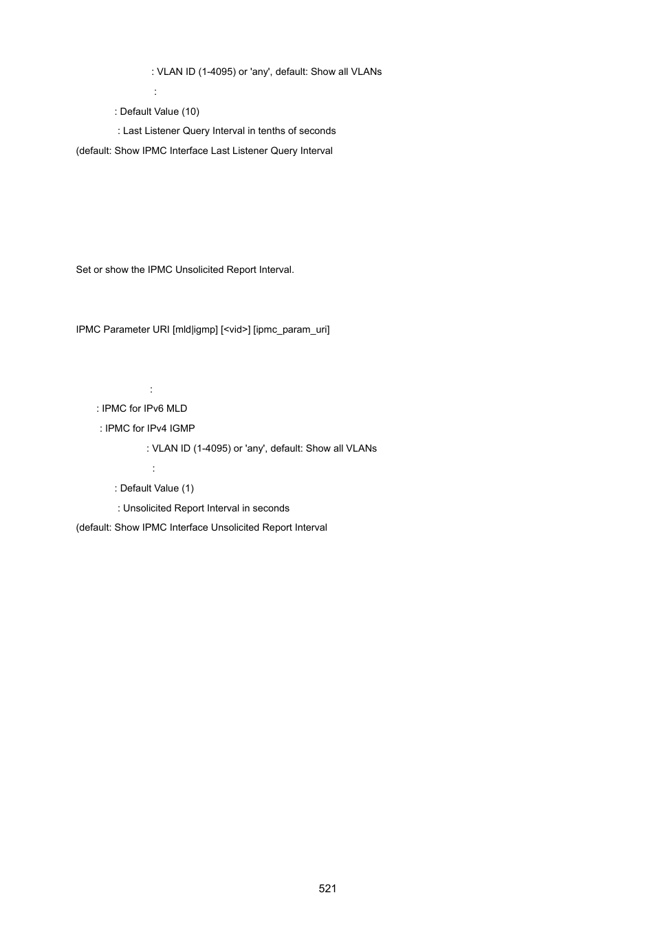 Ipmc parameter uri | PLANET WGSD-10020 User Manual | Page 521 / 557