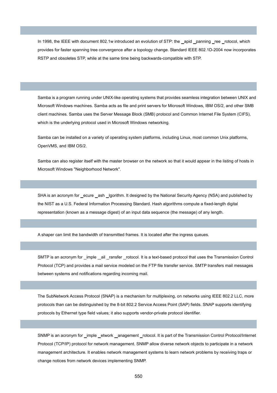 PLANET WGSD-10020 User Manual | Page 550 / 557