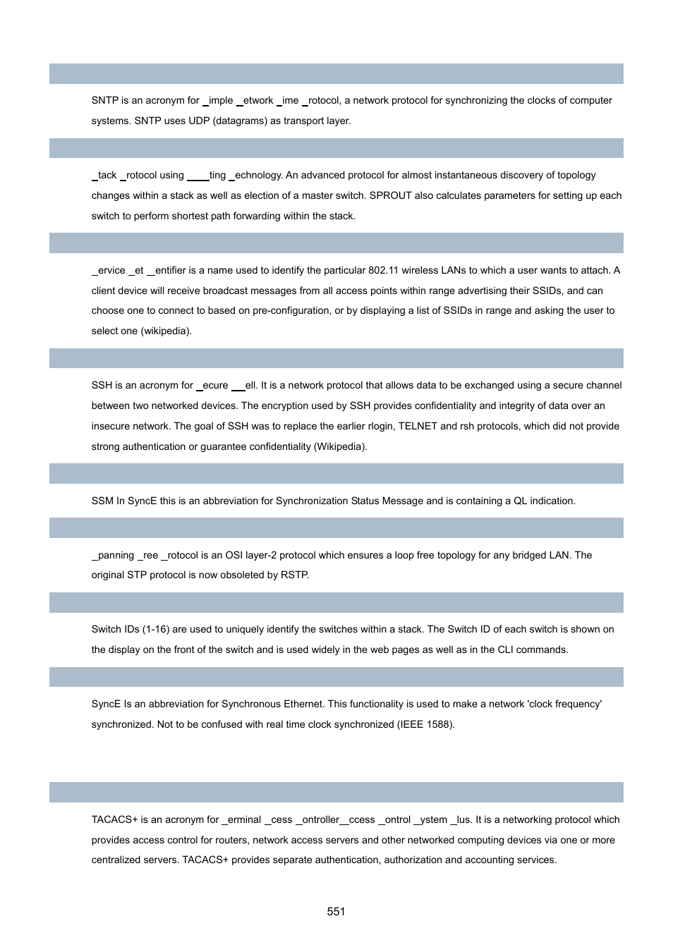 PLANET WGSD-10020 User Manual | Page 551 / 557