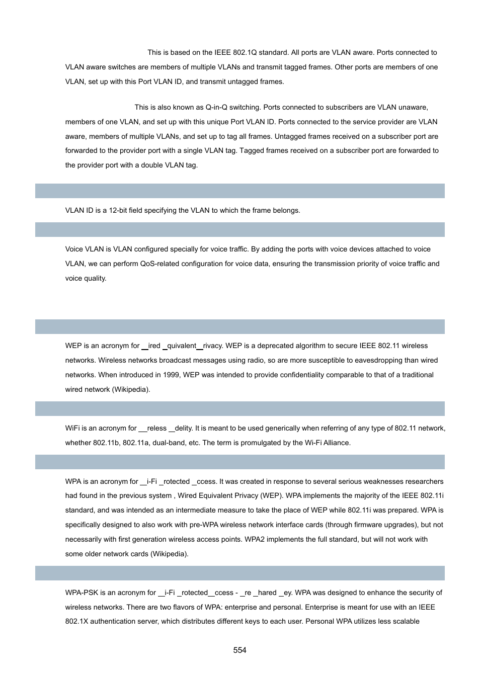 PLANET WGSD-10020 User Manual | Page 554 / 557